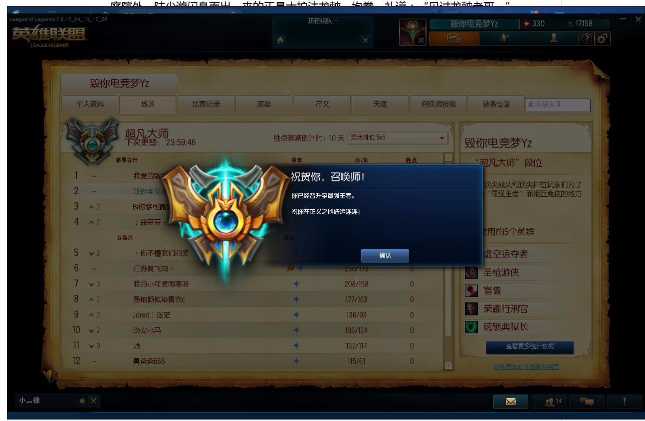 王者框,灵活组排王者,单双钻5此英雄联盟账号已出租0次帐号出租-租号玩