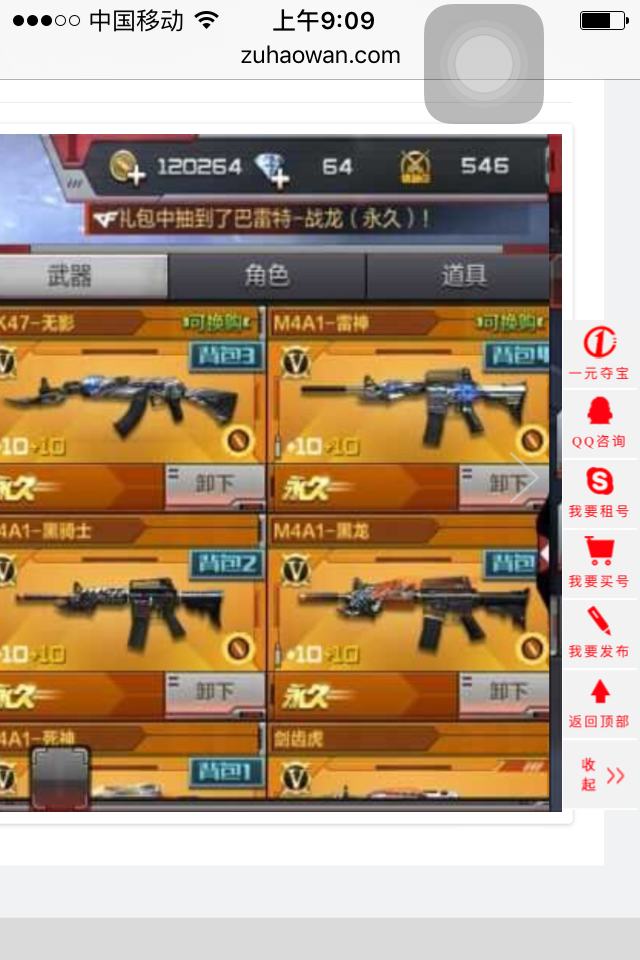 枪战王者租号